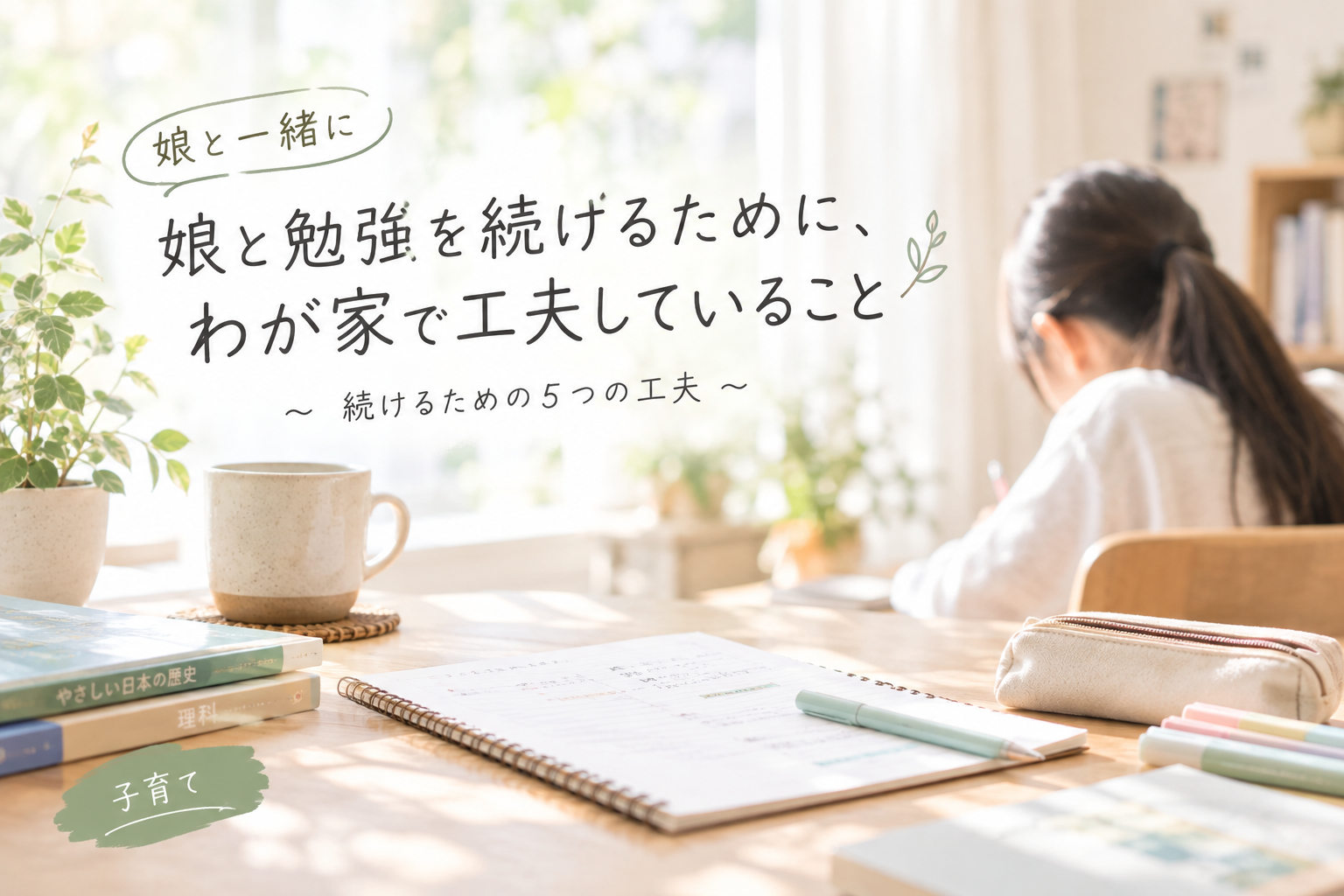 娘と勉強を続けるために、わが家で工夫していること